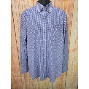 Southern Tide Mens Intercoastal Purple Gingham TCU Button-Down Shirt Size Large